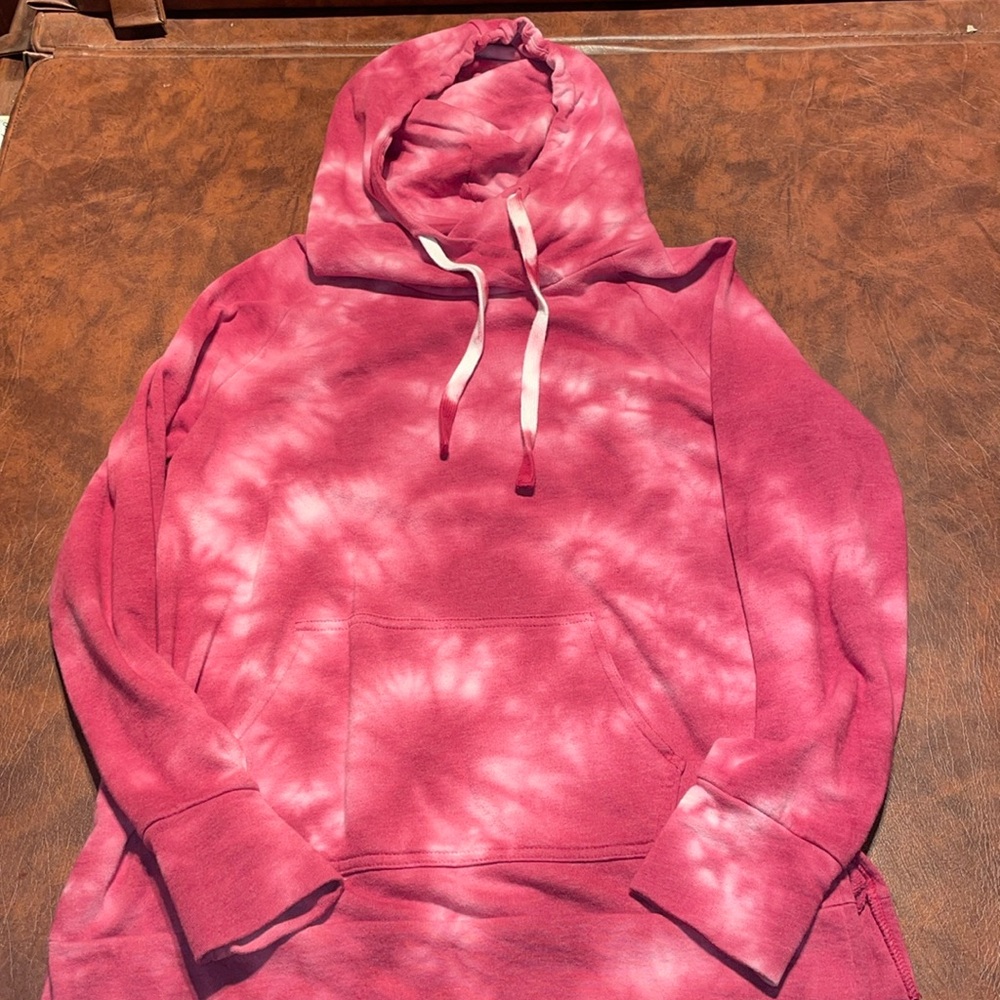 Pink tye dyed hoodie